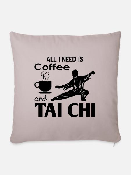 Tai Chi - Sofakissenbezug 45 x 45 cm - helles Taupe