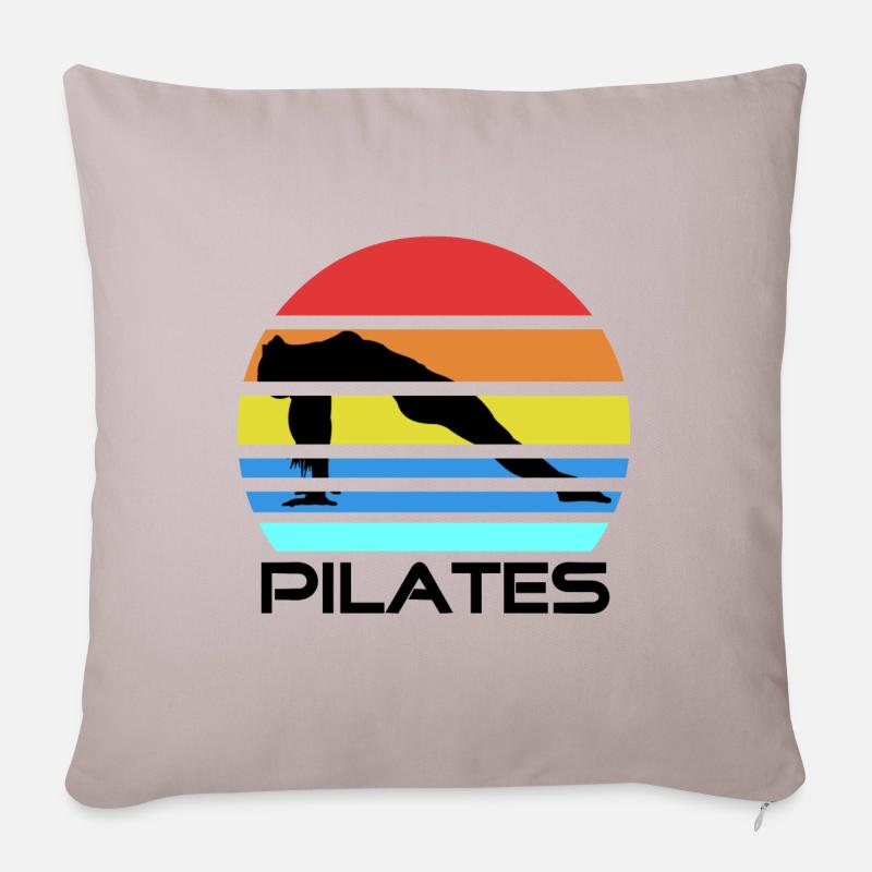 Pilates - Sofakissenbezug 45 x 45 cm - helles Taupe