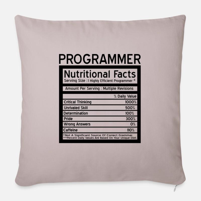 Programmierer - Sofakissenbezug 45 x 45 cm - helles Taupe