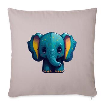 Cute Elephant - Sofa pillowcase 17,3'' x 17,3'' (45 x 45 cm) - light taupe - Front