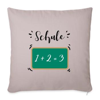 Schule - Sofakissenbezug 45 x 45 cm - helles Taupe - Vorne