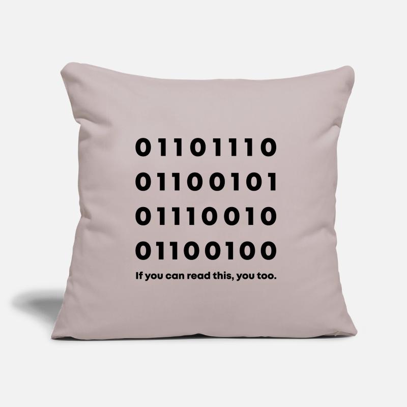 Binary Code Nerd Sofa pillowcase 17,3'' x 17,3'' (45 x 45 cm)
