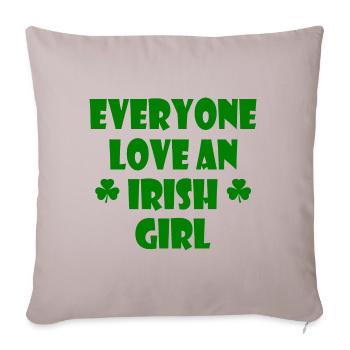 everyone loves an irish girl - Housse de coussin décorative 45 x 45 cm - taupe clair - Devant