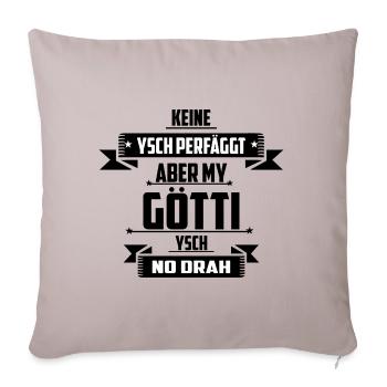 Keiner ist Perfekt aber My Götti - Sofakissenbezug 45 x 45 cm - helles Taupe - Vorne