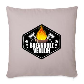 Brennholz Verleih - Sofakissenbezug 45 x 45 cm - helles Taupe - Vorne