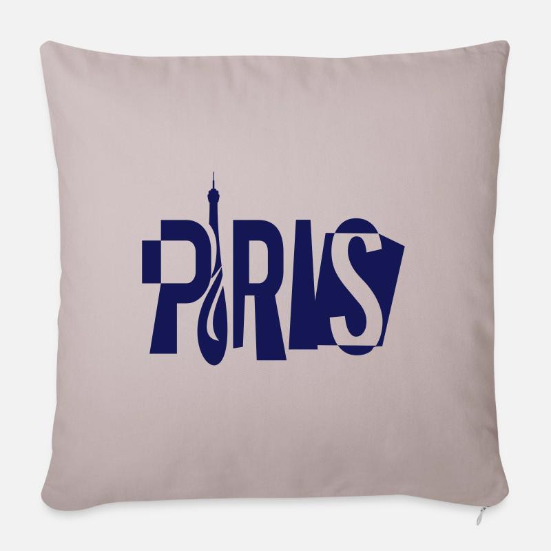 paris-eiffel.ai - Sofakissenbezug 45 x 45 cm - helles Taupe