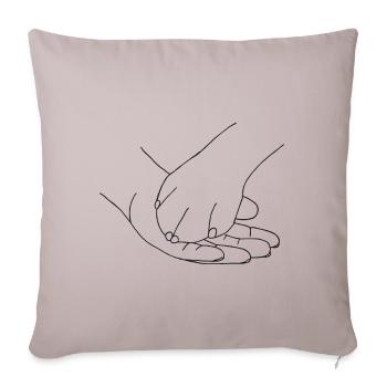 Hand mit Pfote - Sofakissenbezug 45 x 45 cm - helles Taupe - Vorne