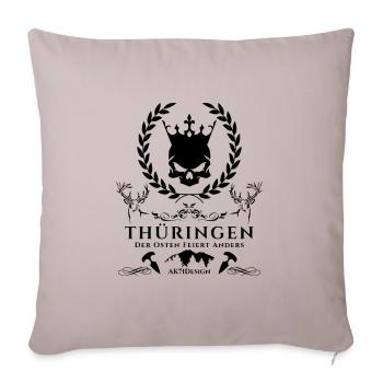 Thüringen-Der Osten feiert anders ! - Sofakissenbezug 45 x 45 cm - helles Taupe - Vorne