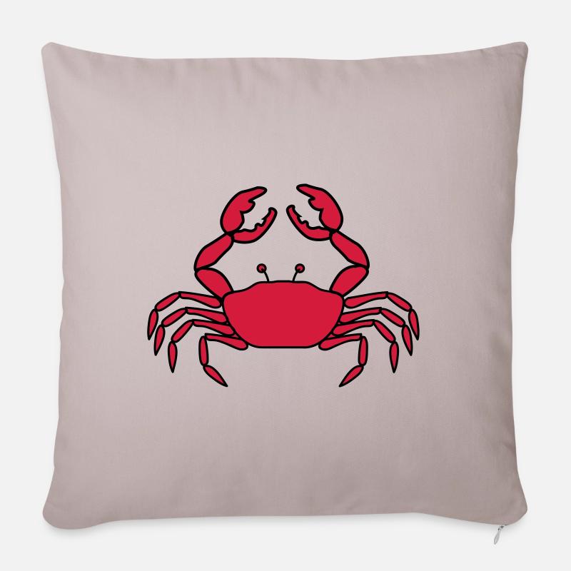 Crabe color 1 - Housse de coussin décorative 45 x 45 cm - taupe clair