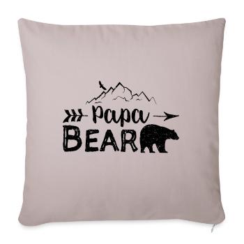 Papa Bear - father - Sofa pillowcase 17,3'' x 17,3'' (45 x 45 cm) - light taupe - Front