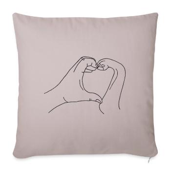 Hand mit Pfote - Sofakissenbezug 45 x 45 cm - helles Taupe - Vorne
