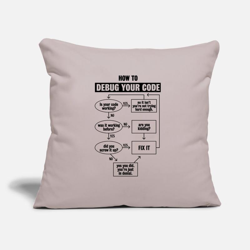 Programming Code Coding Funny Debug Gift Sofa pillowcase 17,3'' x 17,3'' (45 x 45 cm)