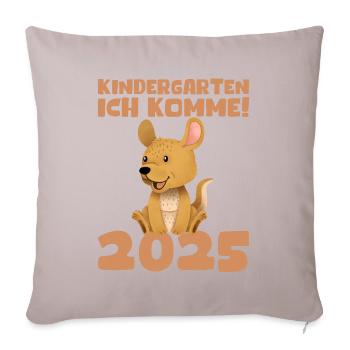 kiKindergarten 2025 Kids Gift Kita 2025 Décoration - Housse de coussin décorative 45 x 45 cm - taupe clair - Devant