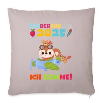 geKindergarten 2025 Kids Gift Kita 2025 Décoration - Housse de coussin décorative 45 x 45 cm - taupe clair - Devant