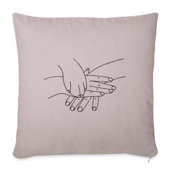 Hand mit Pfote - Sofakissenbezug 45 x 45 cm - helles Taupe - Vorne