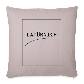 latürnich schwarz - Sofakissenbezug 45 x 45 cm - helles Taupe - Vorne