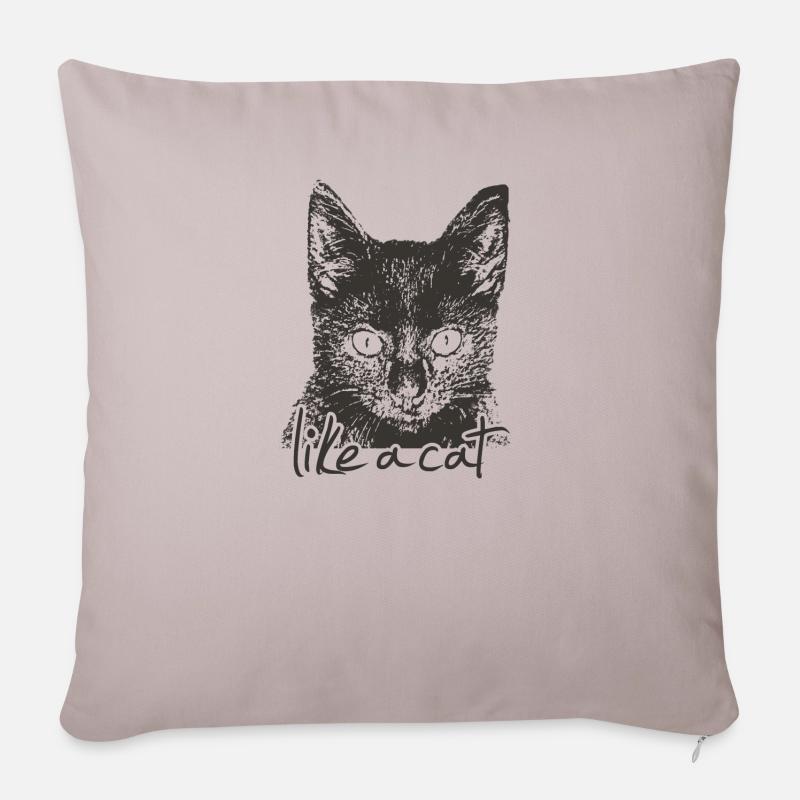 Cat - Sofakissenbezug 45 x 45 cm - helles Taupe
