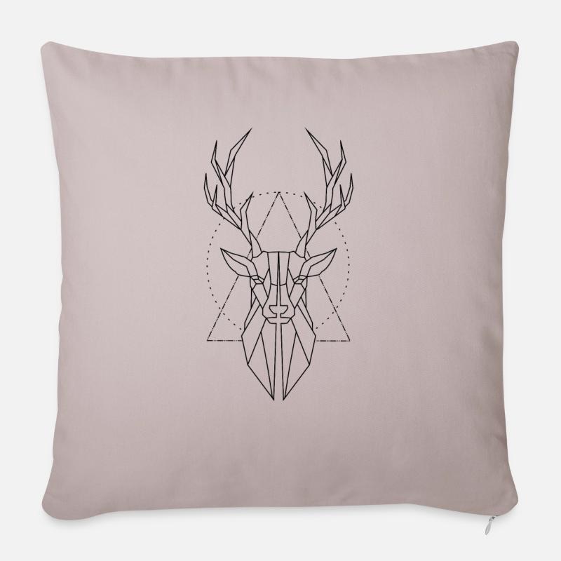 Hirsch - Sofakissenbezug 45 x 45 cm - helles Taupe
