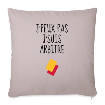 Arbitre / Arbitrage / Sport / Sifflet - Housse de coussin décorative 45 x 45 cm - taupe clair - Devant