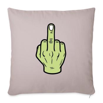 Middle Finger Hand Icon - Sofa pillowcase 17,3'' x 17,3'' (45 x 45 cm) - light taupe - Front