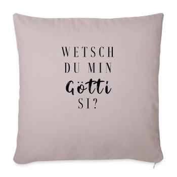 Götti - Sofakissenbezug 45 x 45 cm - helles Taupe - Vorne