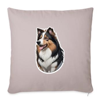 Collie - Sofakissenbezug 45 x 45 cm - helles Taupe - Vorne
