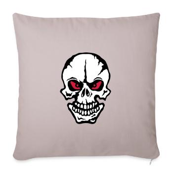 death head skull head look wicked dead 1 - Sofa pillowcase 17,3'' x 17,3'' (45 x 45 cm) - light taupe - Front