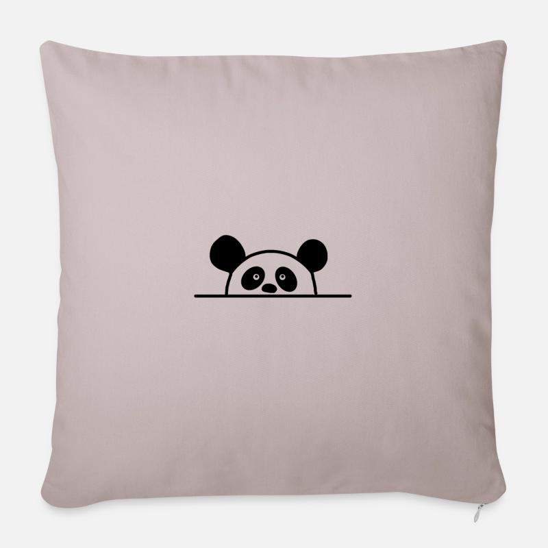 Panda - Sofakissenbezug 45 x 45 cm - helles Taupe