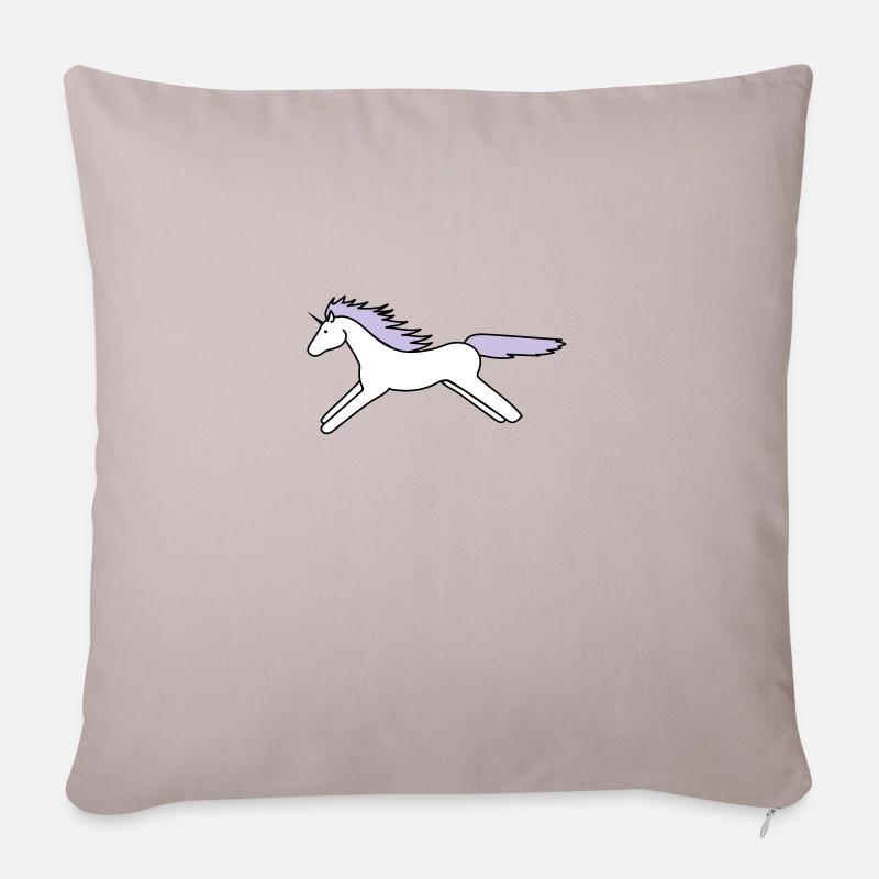 Einhorn - Sofakissenbezug 45 x 45 cm - helles Taupe