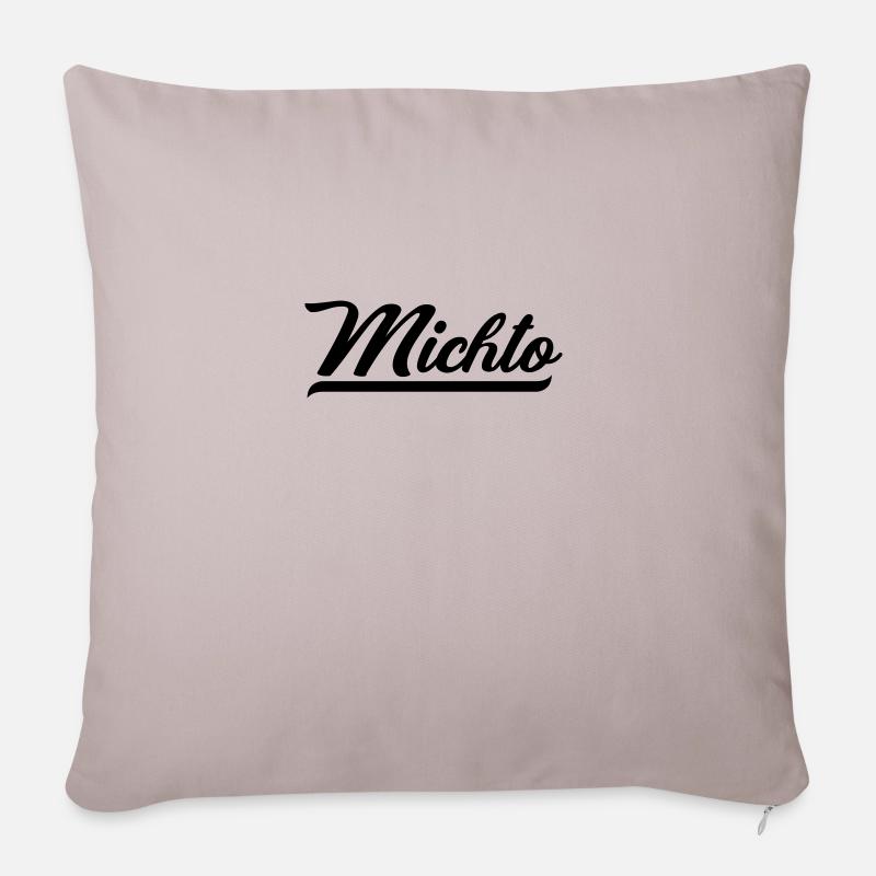 Michto - Housse de coussin décorative 45 x 45 cm - taupe clair