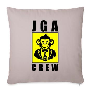 JGA Crew Junggesellenabschied Affe - Sofakissenbezug 45 x 45 cm - helles Taupe - Vorne