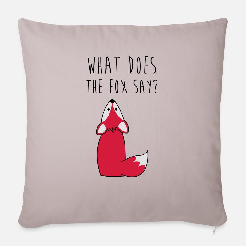 What does the fox say? - Sofakissenbezug 45 x 45 cm - helles Taupe