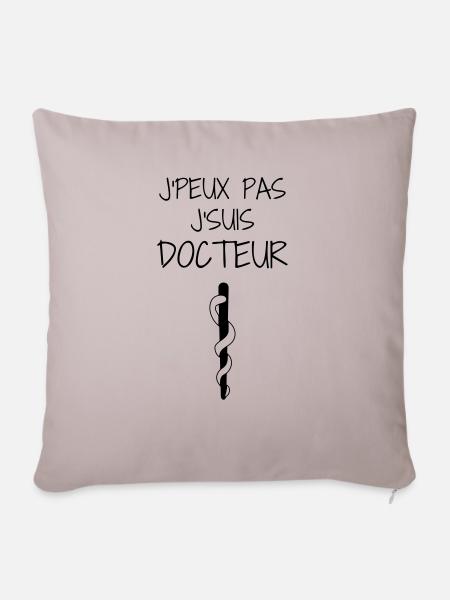 Arzt / Medizin / Ärztin / doctor - Sofakissenbezug 45 x 45 cm - helles Taupe