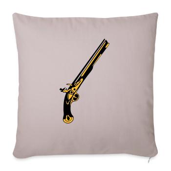Alte Waffe Waffe Revolver - Sofakissenbezug 45 x 45 cm - helles Taupe - Vorne