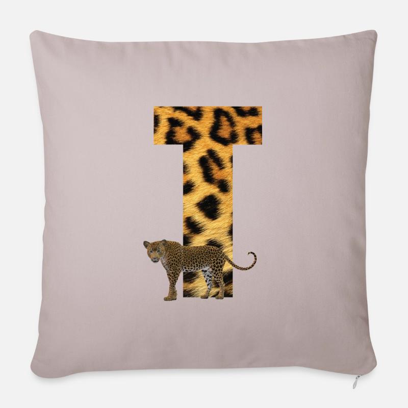 leopard t - Sofakissenbezug 45 x 45 cm - helles Taupe