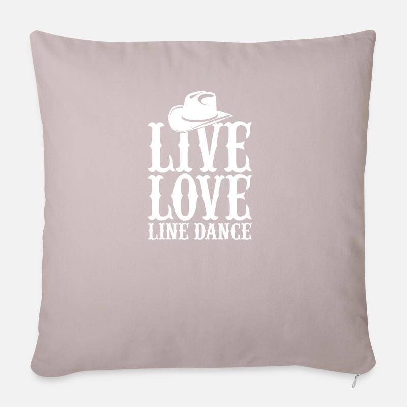 line dance - Sofa pillowcase 17,3'' x 17,3'' (45 x 45 cm) - light taupe