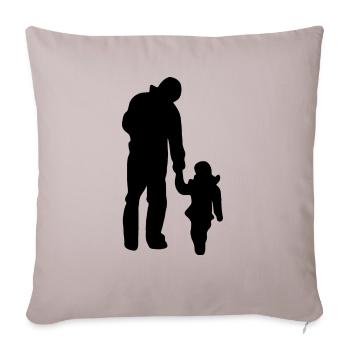 Father Daughter Child - Sofa pillowcase 17,3'' x 17,3'' (45 x 45 cm) - light taupe - Front
