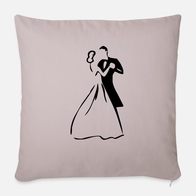 couple - Sofa pillowcase 17,3'' x 17,3'' (45 x 45 cm) - light taupe