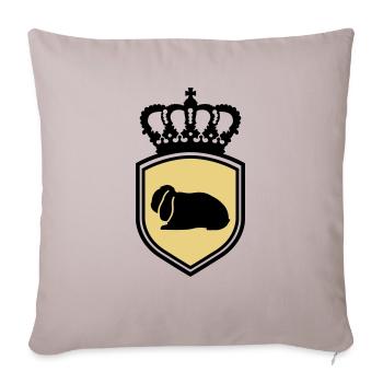 NHD emblème nain manteau de lapin de Lop de la - Housse de coussin décorative 45 x 45 cm - taupe clair - Devant