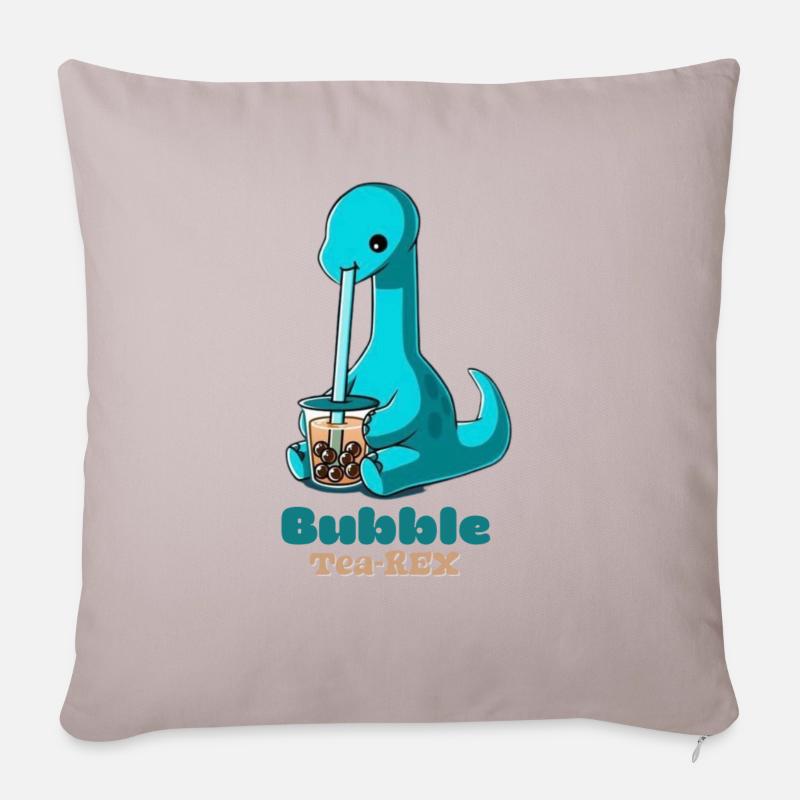Bubble Tea-Rex - Sofa pillowcase 17,3'' x 17,3'' (45 x 45 cm) - light taupe