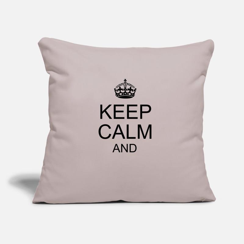 Keep calm and YOUR TEXT Sofa pillowcase 17,3'' x 17,3'' (45 x 45 cm)