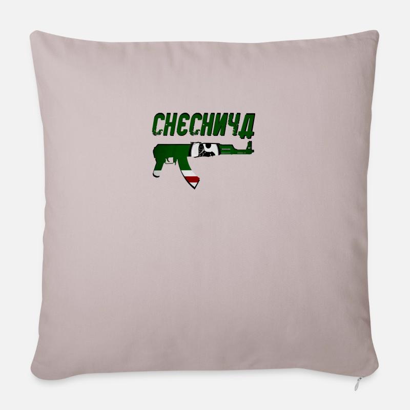 Chechnya AK 47 chechen fighter - Sofakissenbezug 45 x 45 cm - helles Taupe
