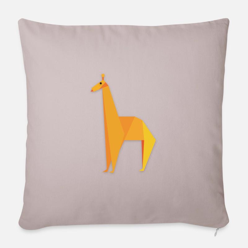 Coole Giraffe - Sofakissenbezug 45 x 45 cm - helles Taupe