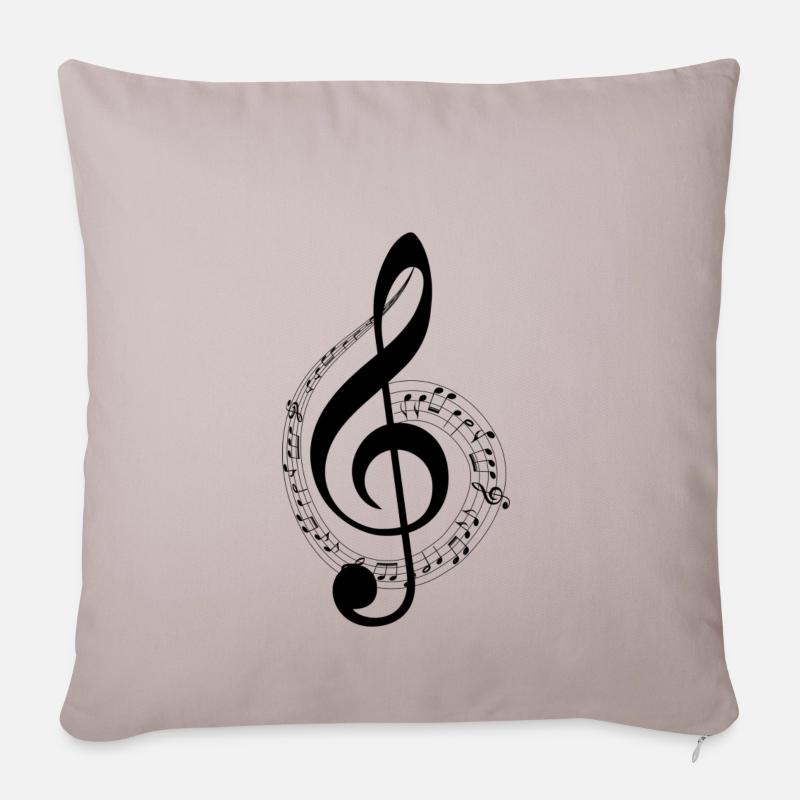 clef - Housse de coussin décorative 45 x 45 cm - taupe clair