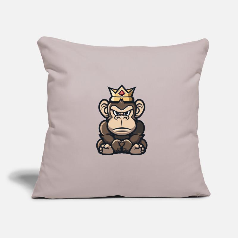 Monkey Comic Crown Sofa pillowcase 17,3'' x 17,3'' (45 x 45 cm)