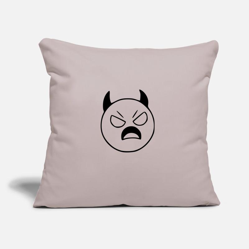 Emoji Sketch Devil Evil Black Sofa pillowcase 17,3'' x 17,3'' (45 x 45 cm)