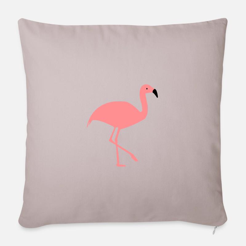 Flamingo - Sofakissenbezug 45 x 45 cm - helles Taupe