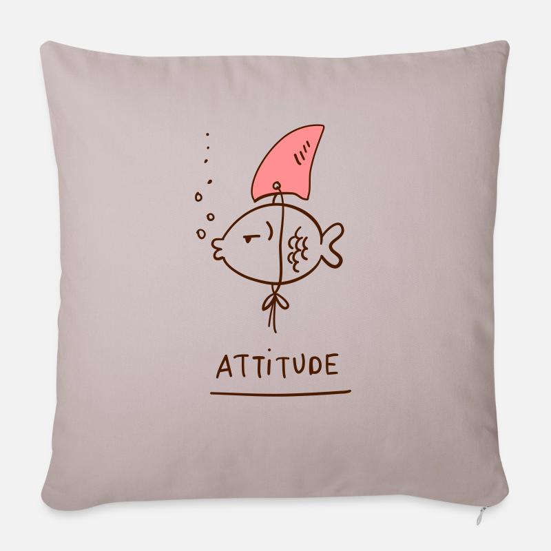 Attitude - Housse de coussin décorative 45 x 45 cm - taupe clair