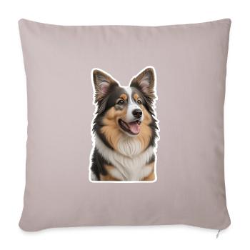 Collie - Sofakissenbezug 45 x 45 cm - helles Taupe - Vorne