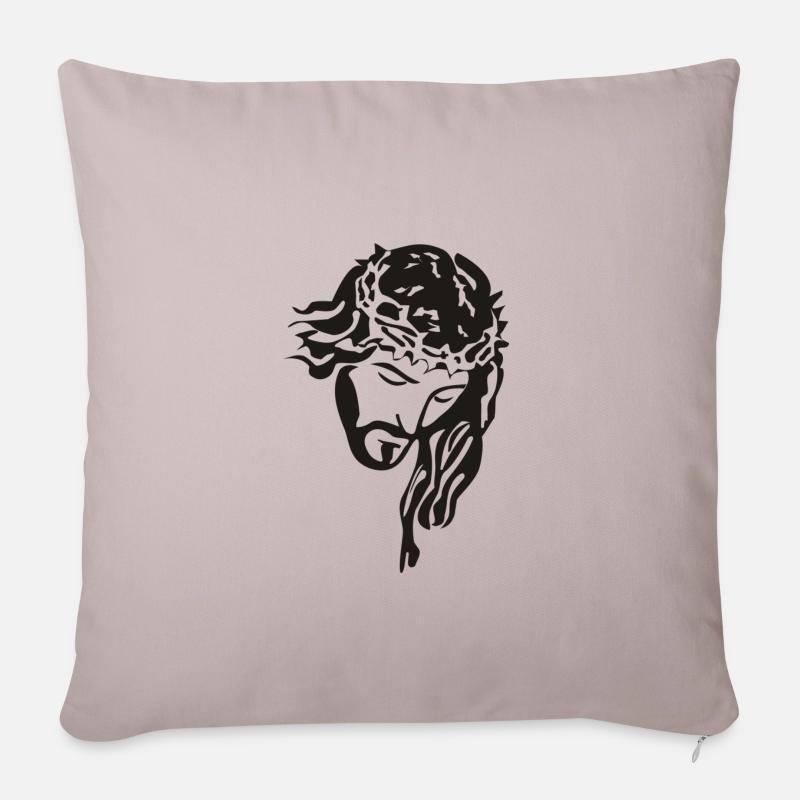 Jesus - Sofakissenbezug 45 x 45 cm - helles Taupe